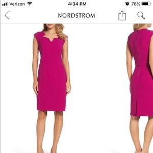 Tahari fuchsia sheath dress